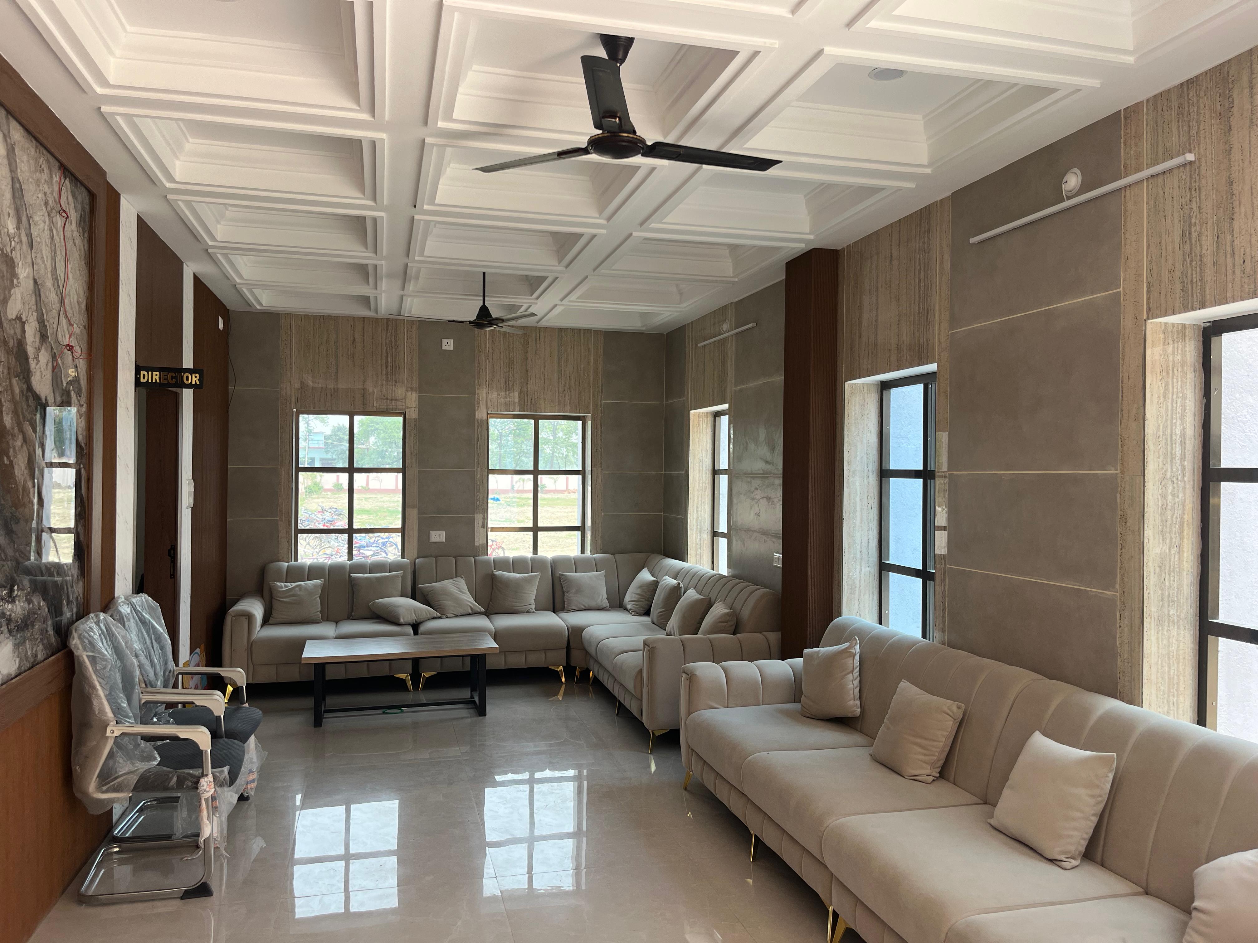 School reception lounge interior